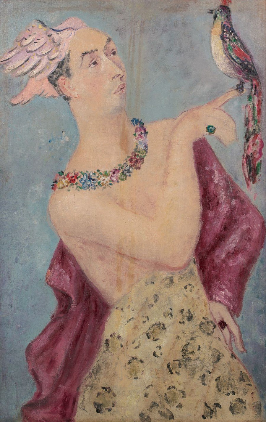 Hermès ou Le travesti à l’oiseau, par Leonor Fini, huile sur toile, 1932