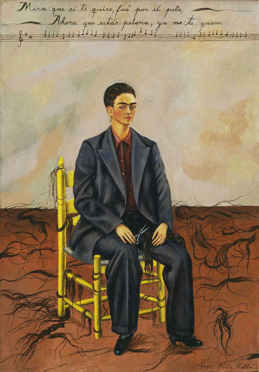 Frida Kahlo, Self-portrait with cropped hair, 1940, Museum of Modern Art, New York ©